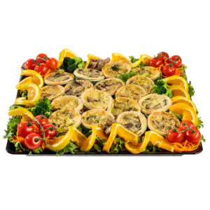 Platter of Green Bowl salads and wraps