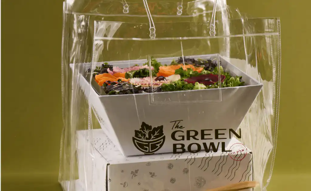 Green Bowl salad gift in branded packaging